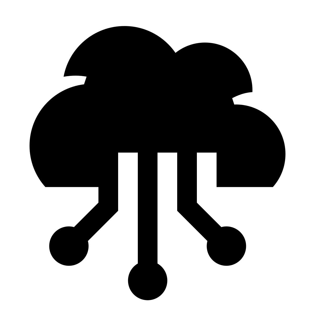 glyph neue style sviluppo cloud icon