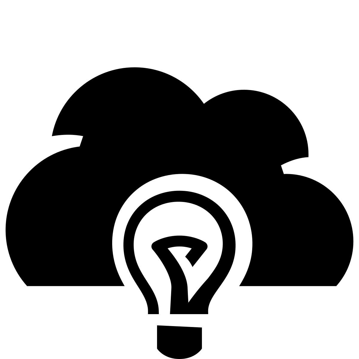 glyph neue style ideia de nuvem icon
