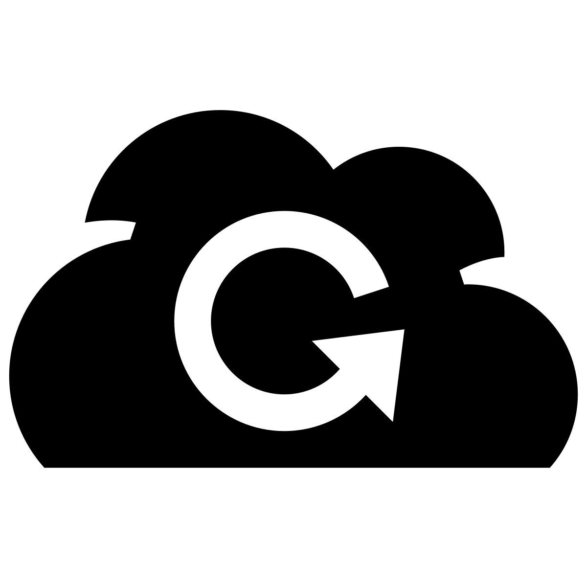 glyph neue style cloud refresh icon