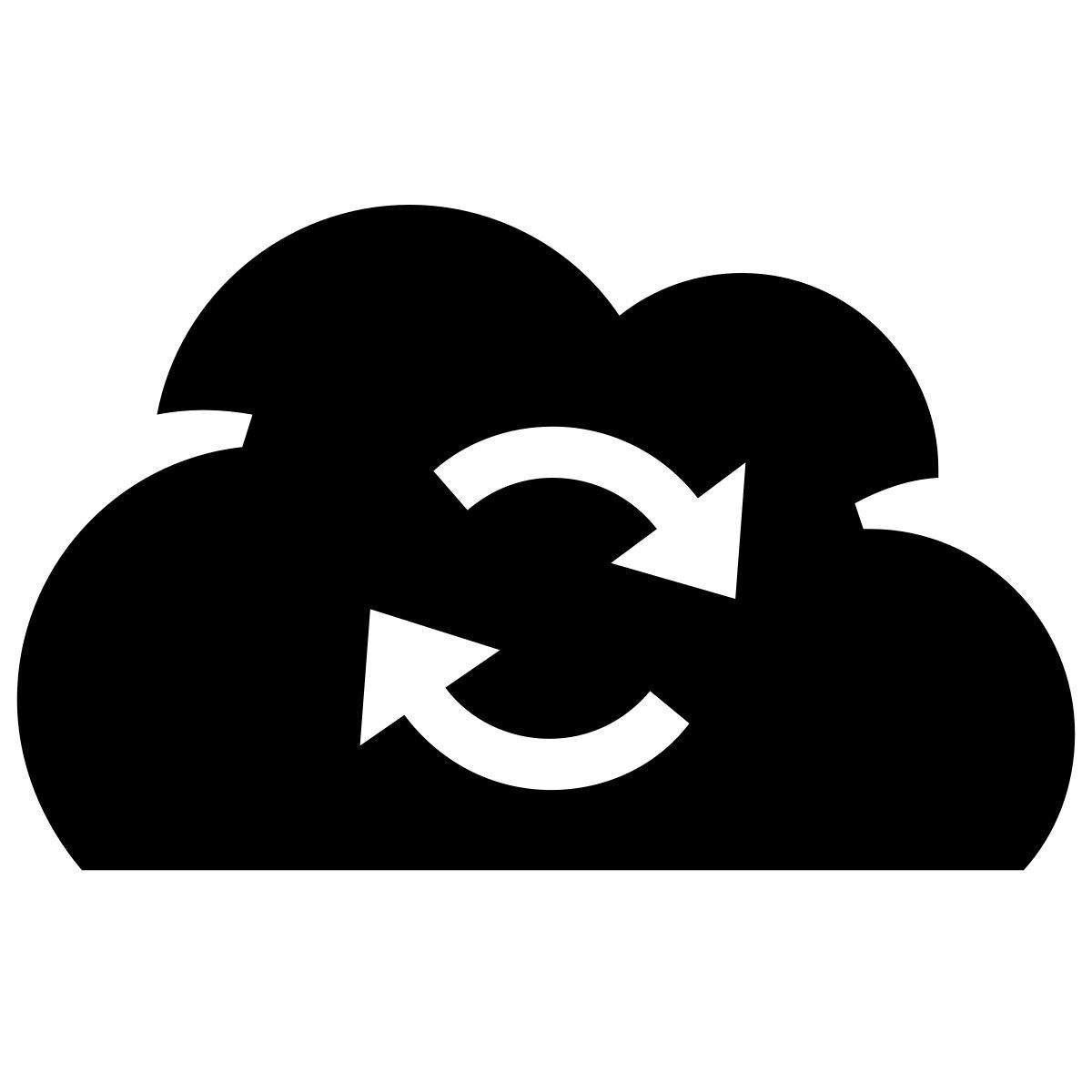 glyph neue style 클라우드 동기화 icon