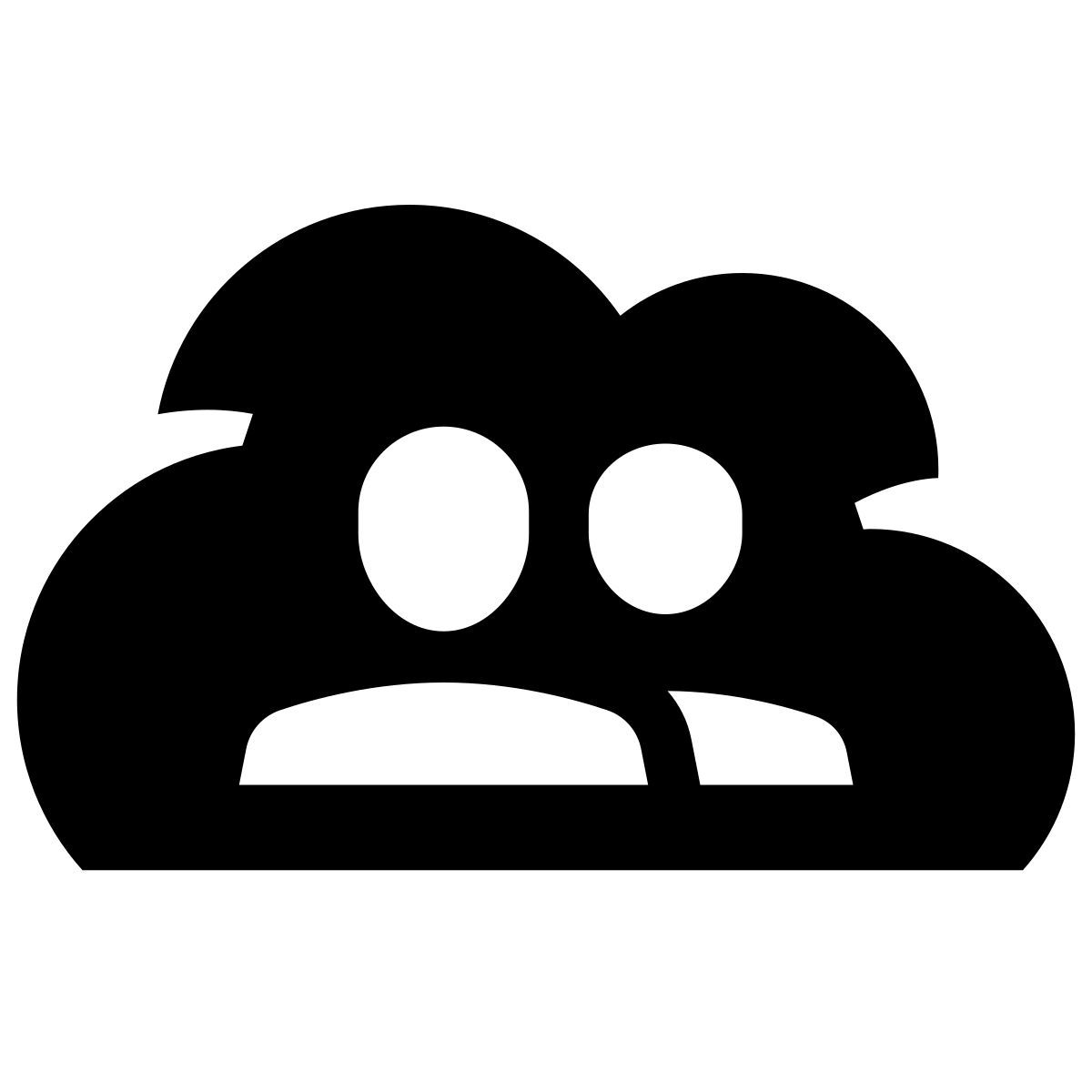 glyph neue style cloud benutzergruppe icon