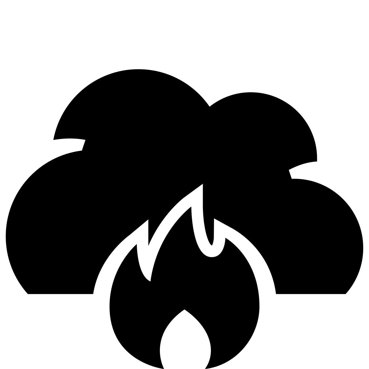 glyph neue style vulnérabilité au cloud icon