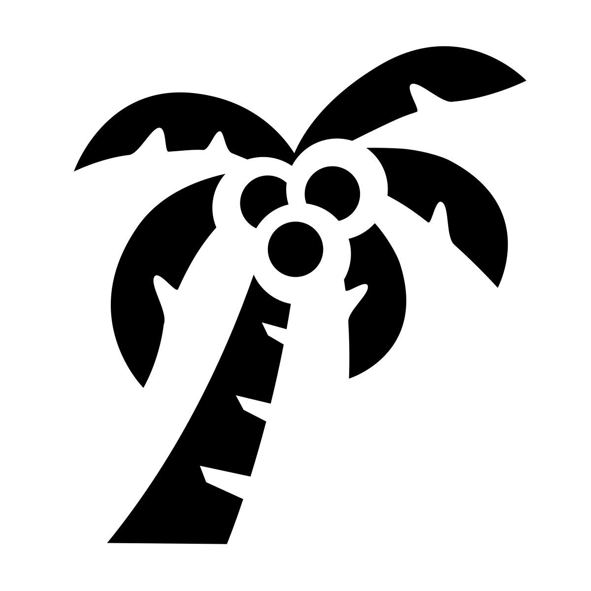 glyph neue style coco tree icon