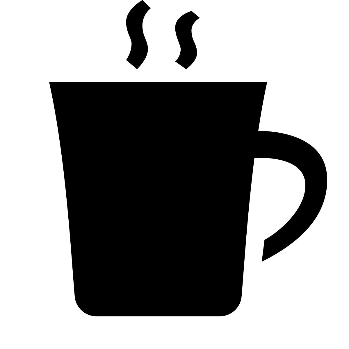 glyph neue style coffee cup icon