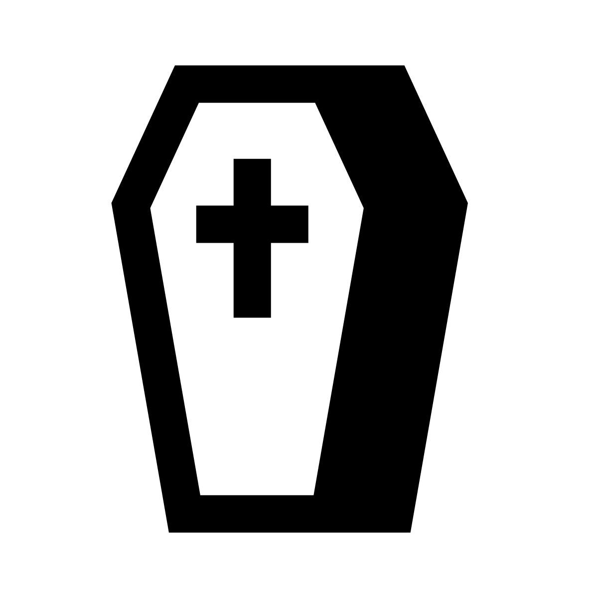 glyph neue style caixão icon