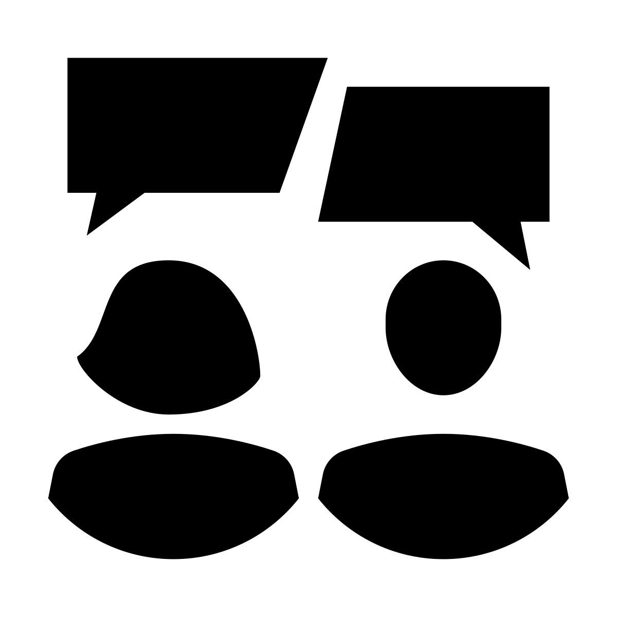 glyph neue style 合作女性男性 icon