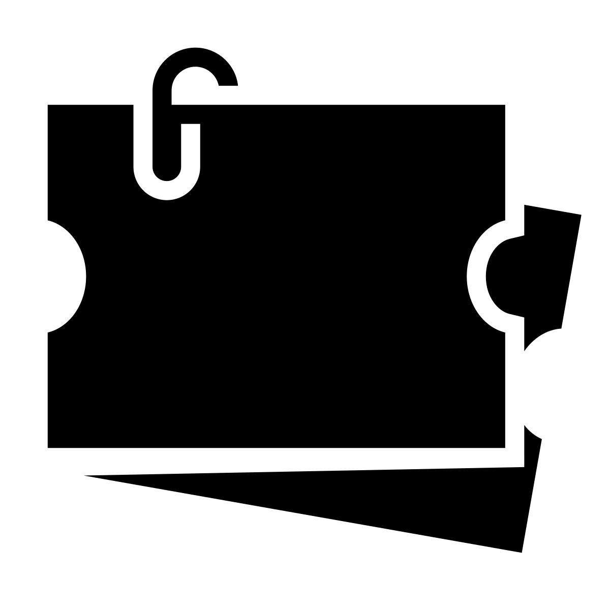 glyph neue style combi ticket icon