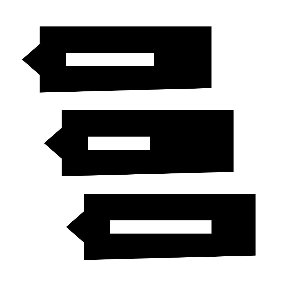 glyph neue style kommentare, diskussion icon