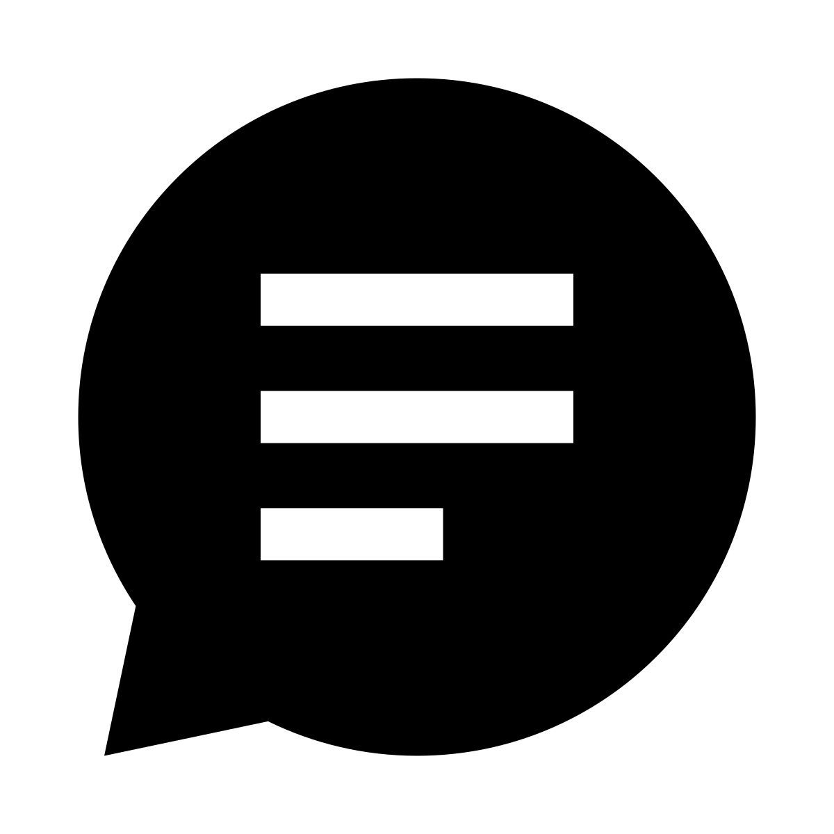 glyph neue style comments icon