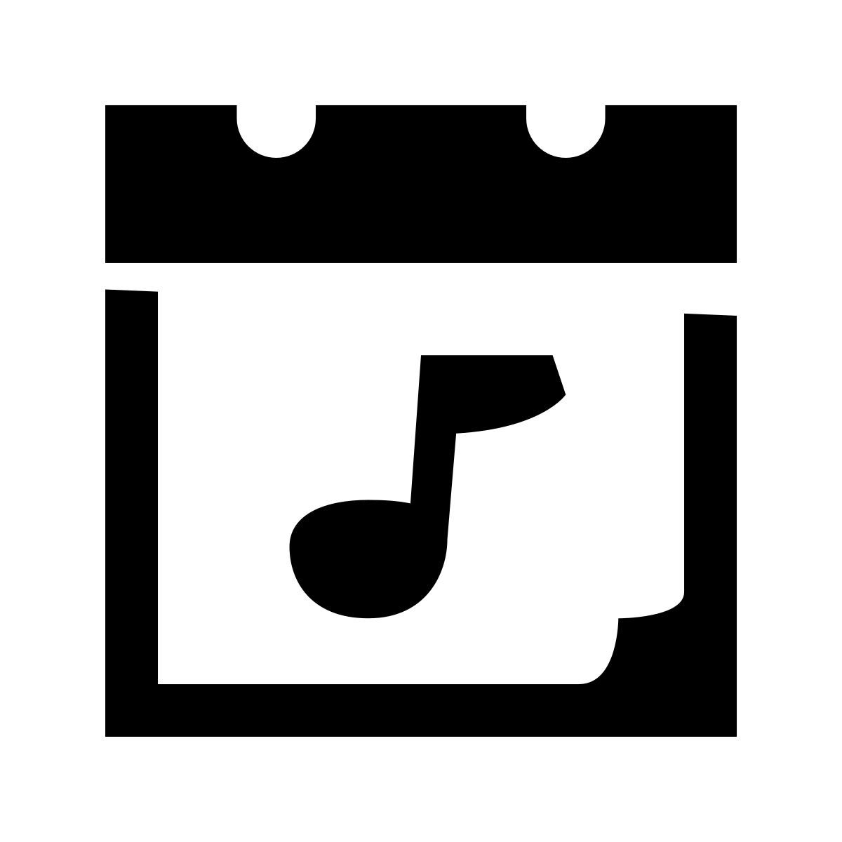 glyph neue style concert day icon