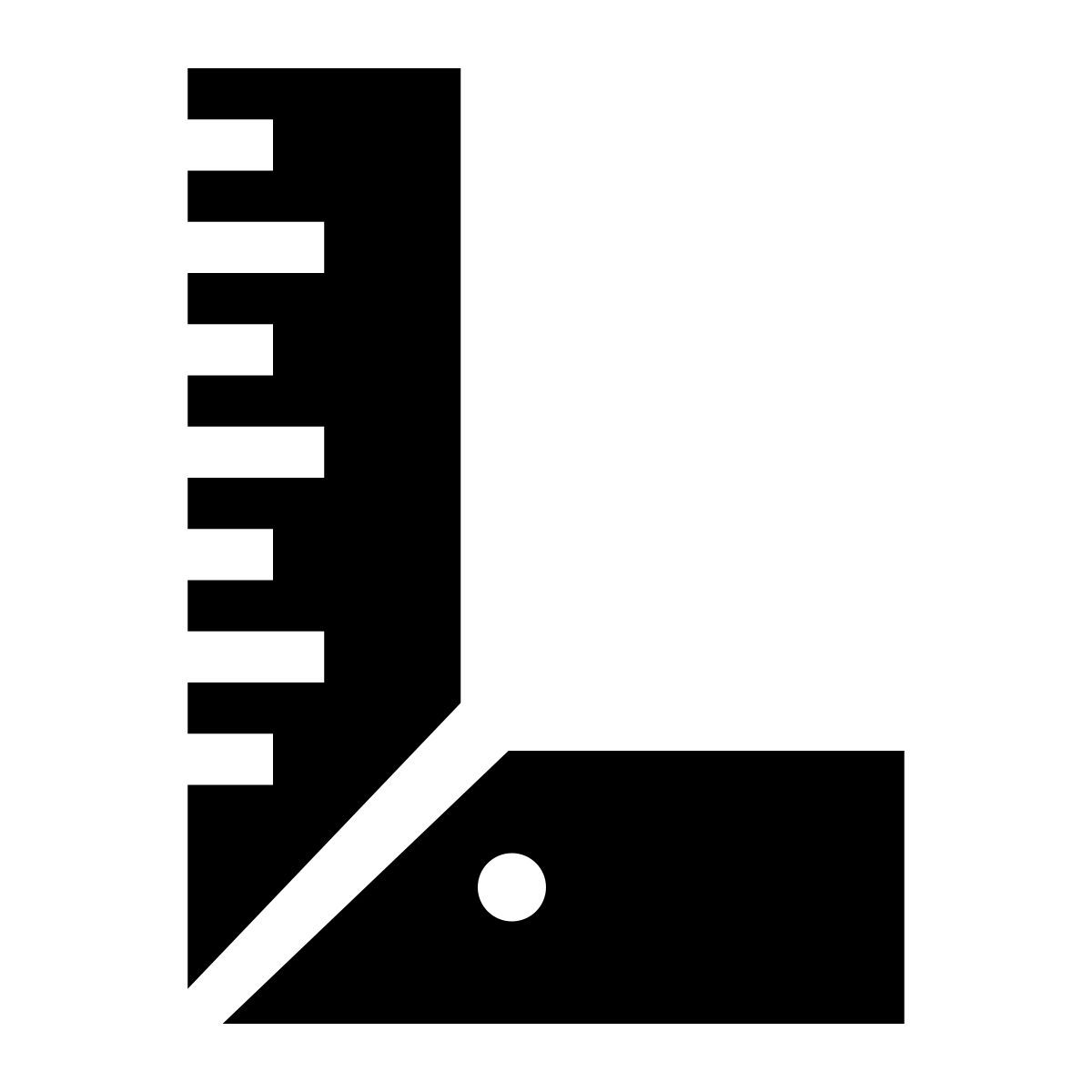 glyph neue style regla de carpintero de construcción icon