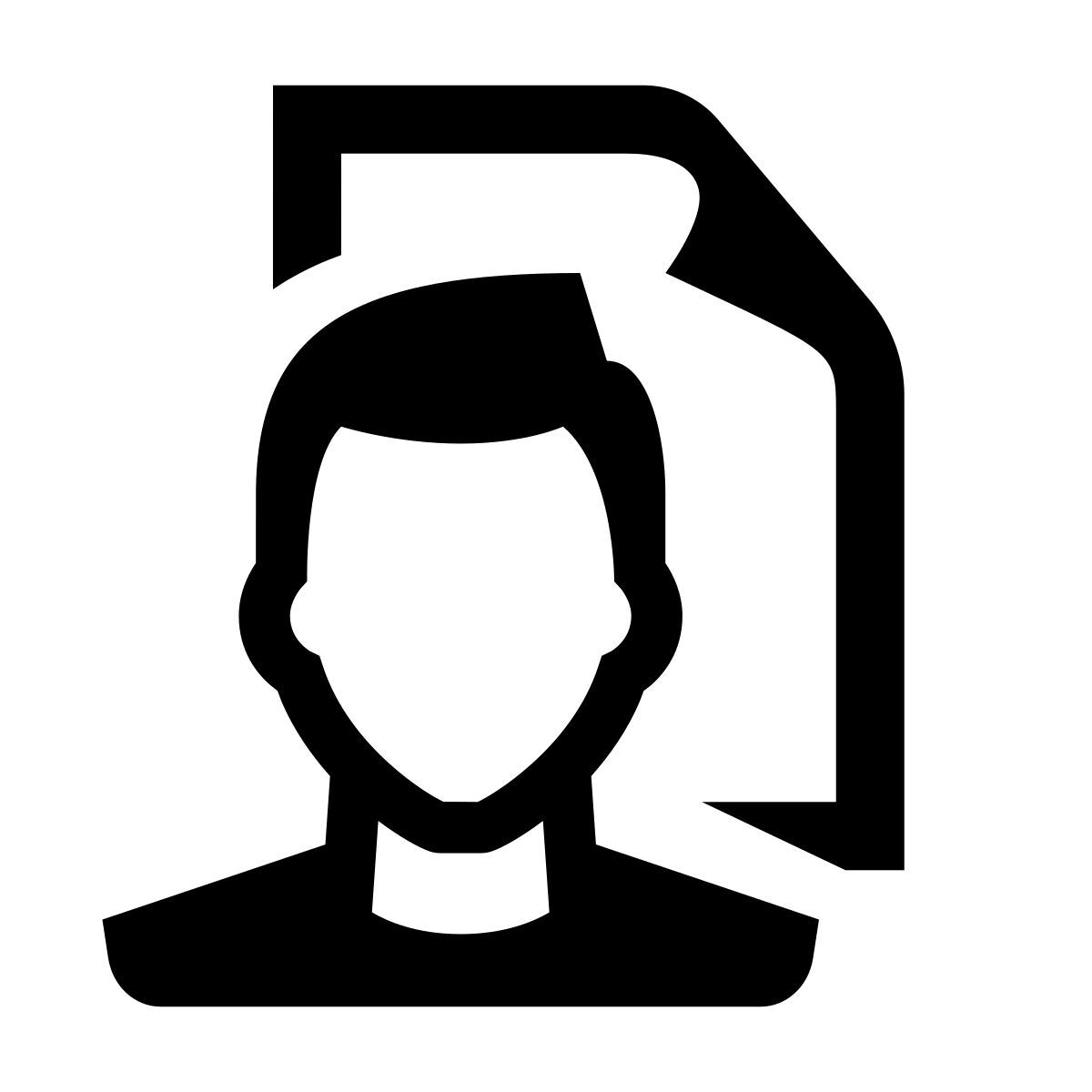 glyph neue style contrat de travail icon