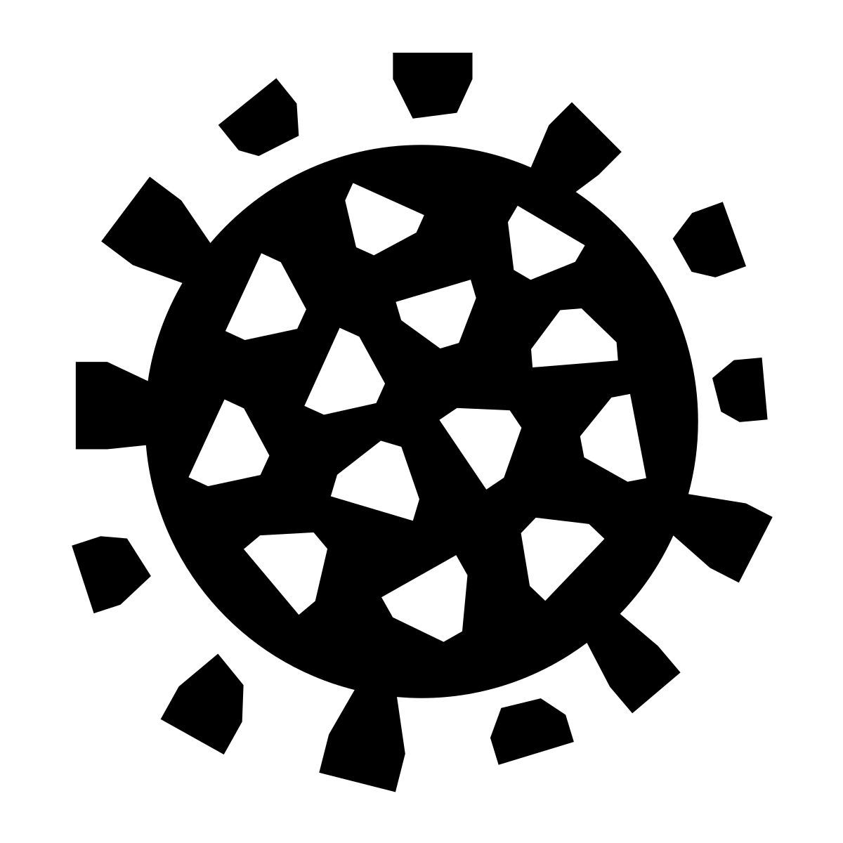 glyph neue style coronavirus icon