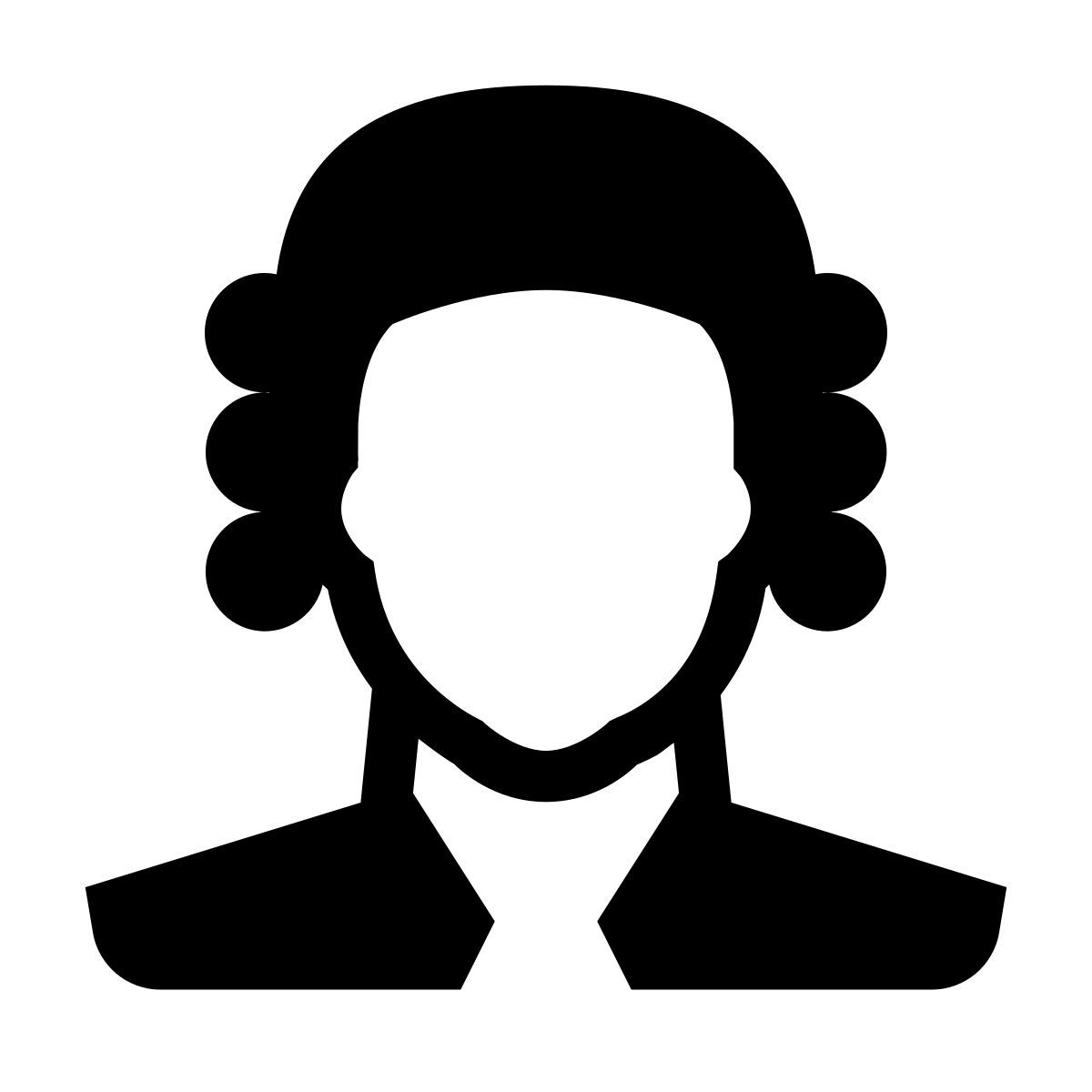 glyph neue style juez de la corte icon