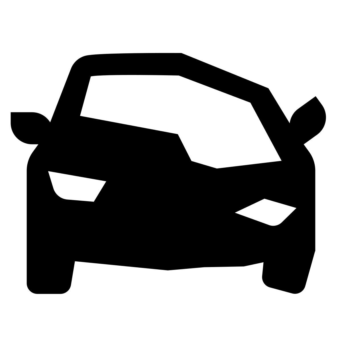 glyph neue style kaputtes auto icon