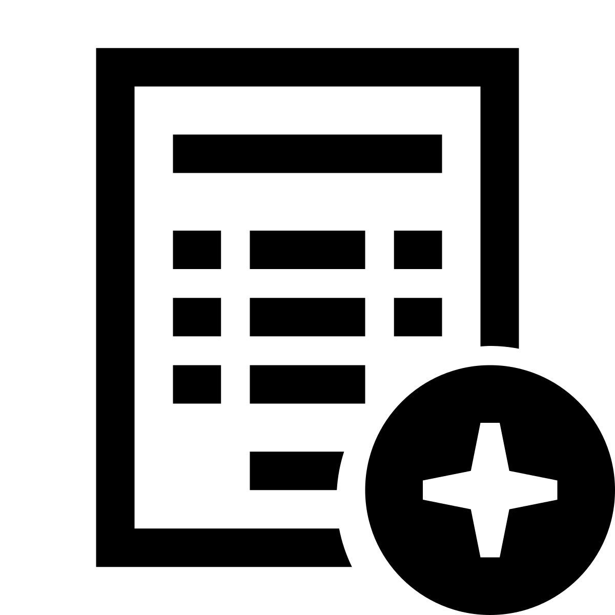 glyph neue style 注文を作成する icon