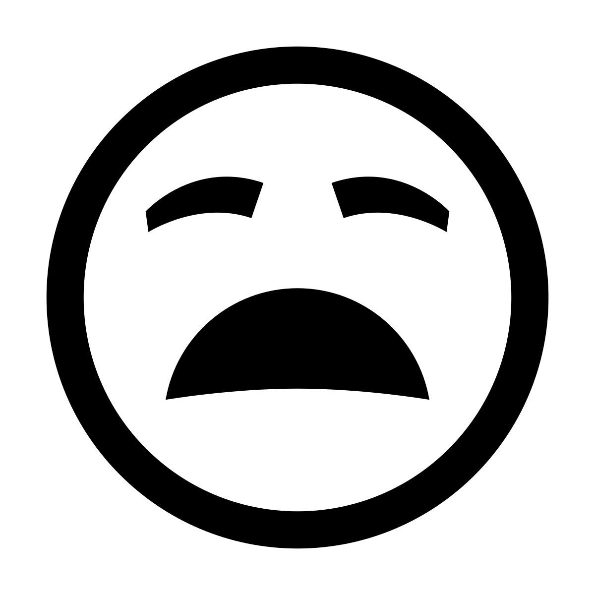 glyph neue style crying icon