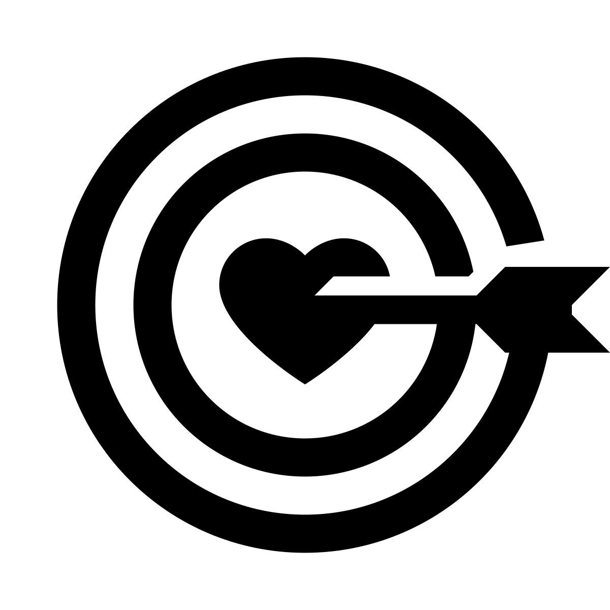 glyph neue style キューピッドの的 icon