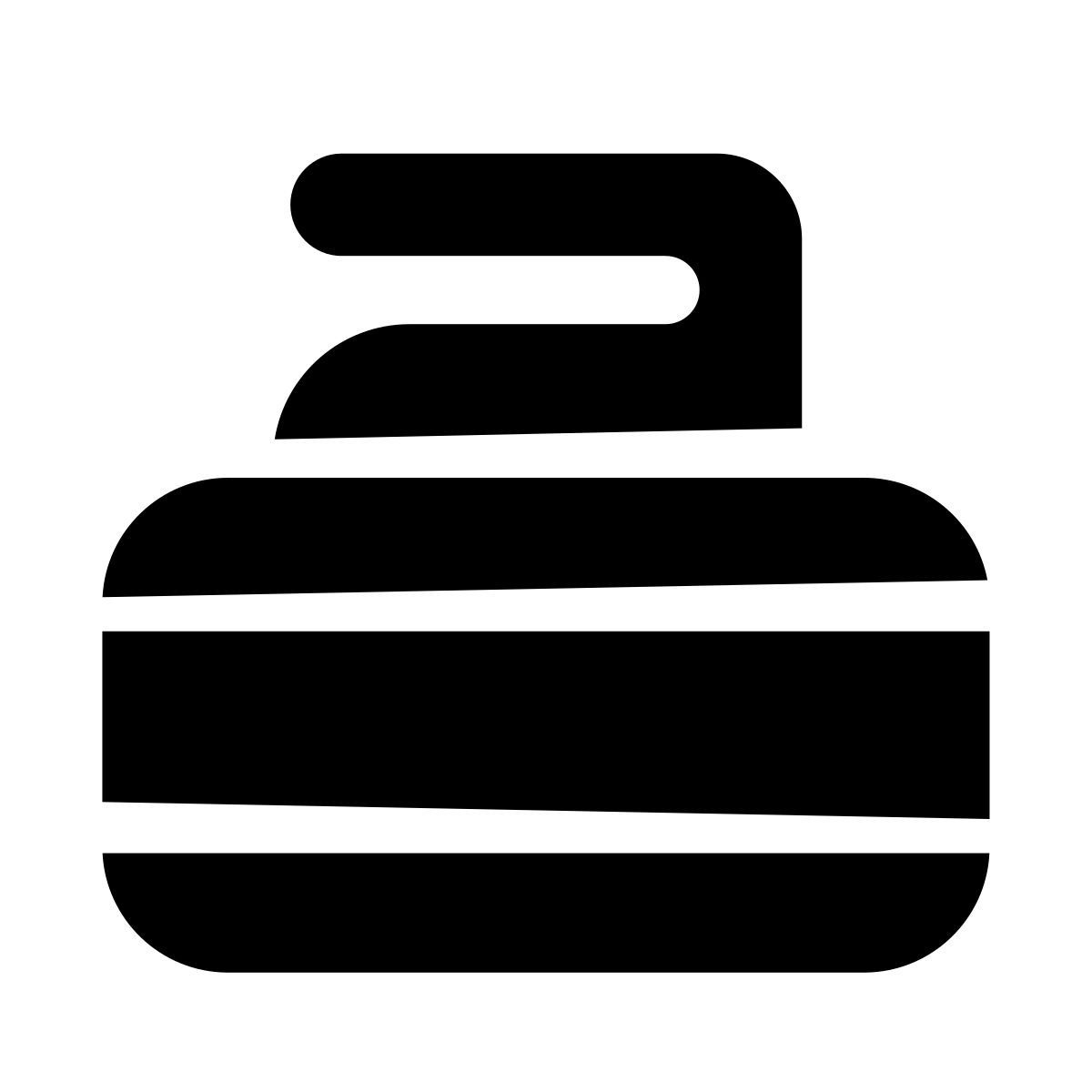 glyph neue style curling stone icon