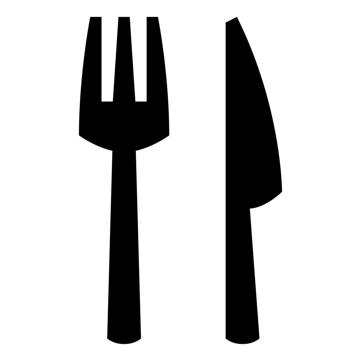 glyph neue style cutlery icon