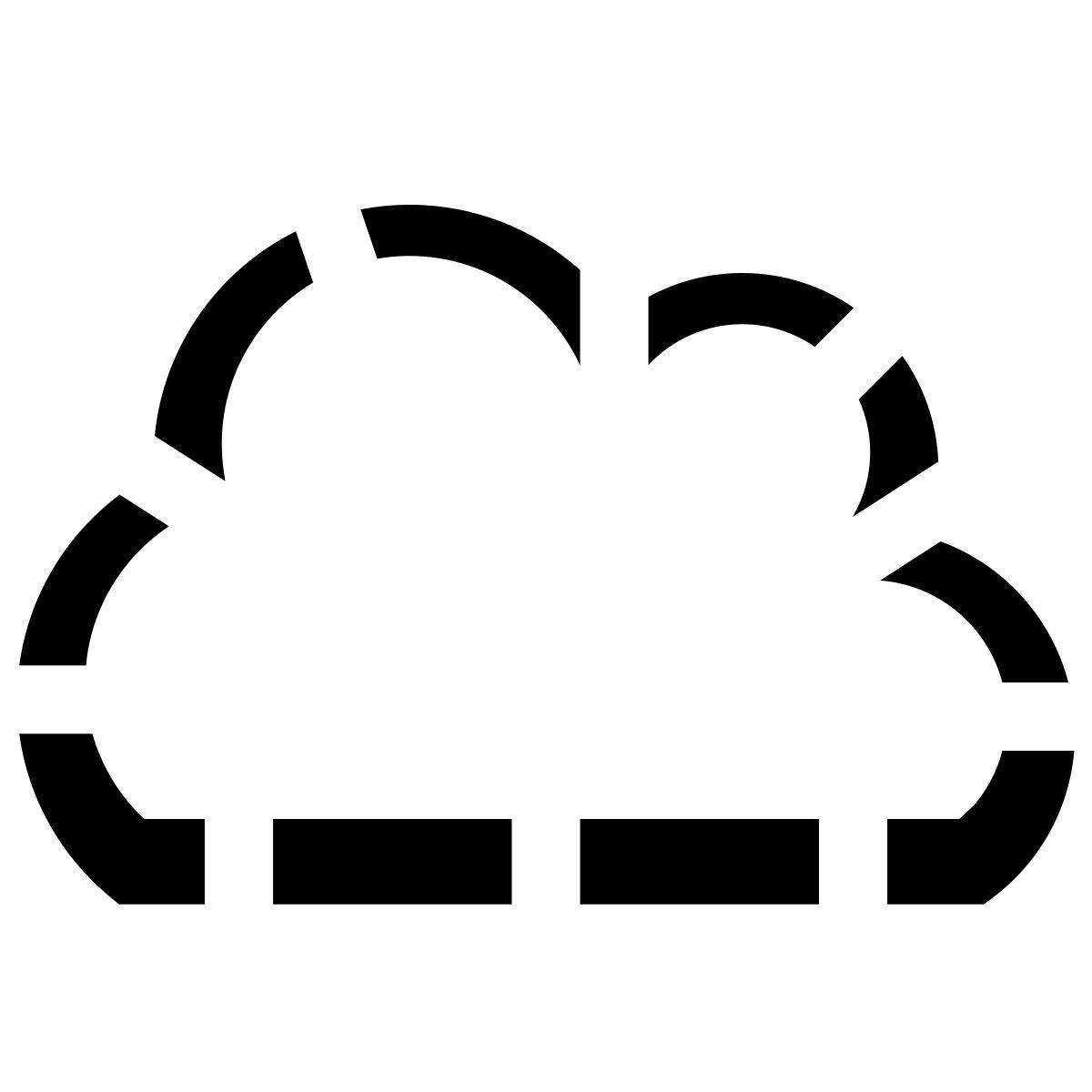 glyph neue style 점선 클라우드 icon