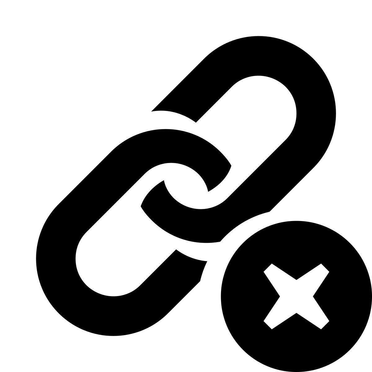glyph neue style delete link icon