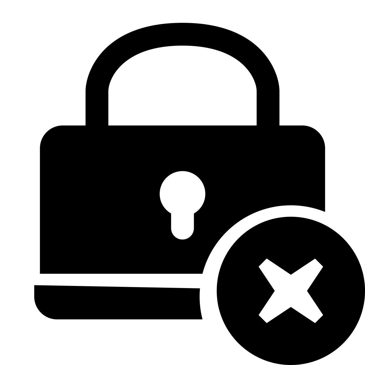 glyph neue style eliminar bloqueo icon