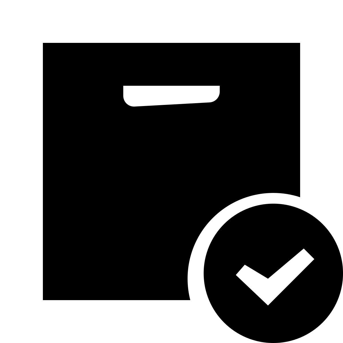 glyph neue style boîte livrée icon