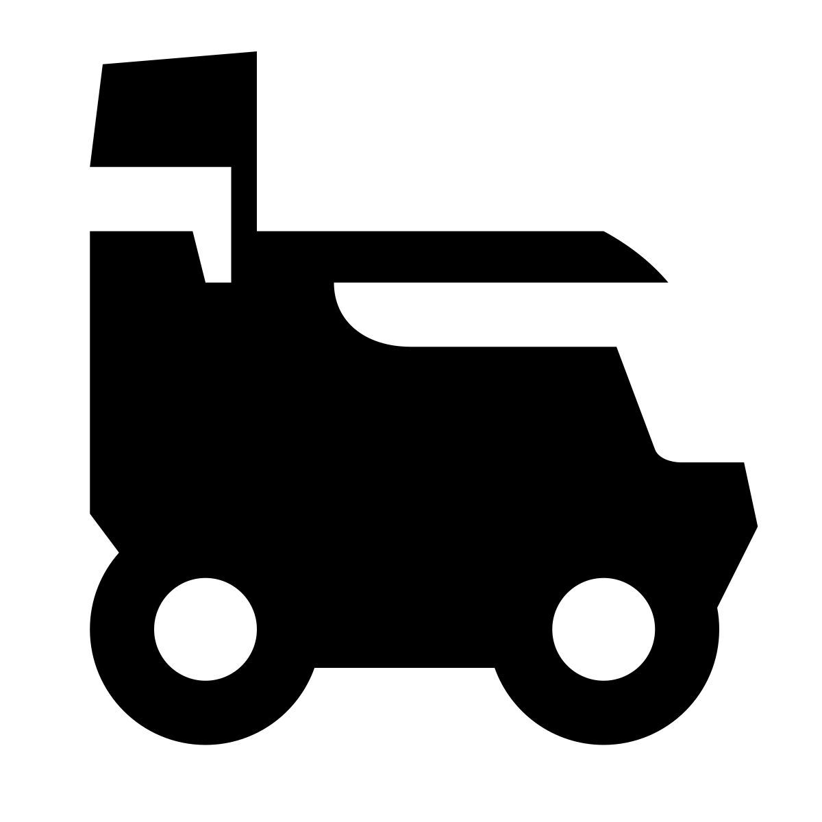 glyph neue style delivery robot icon