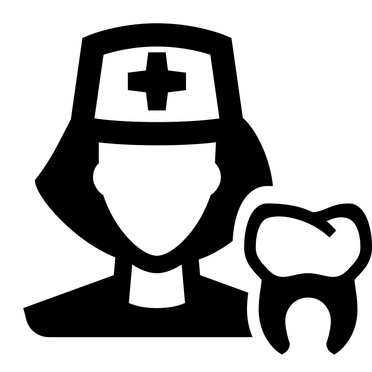 glyph neue style dentista feminina icon
