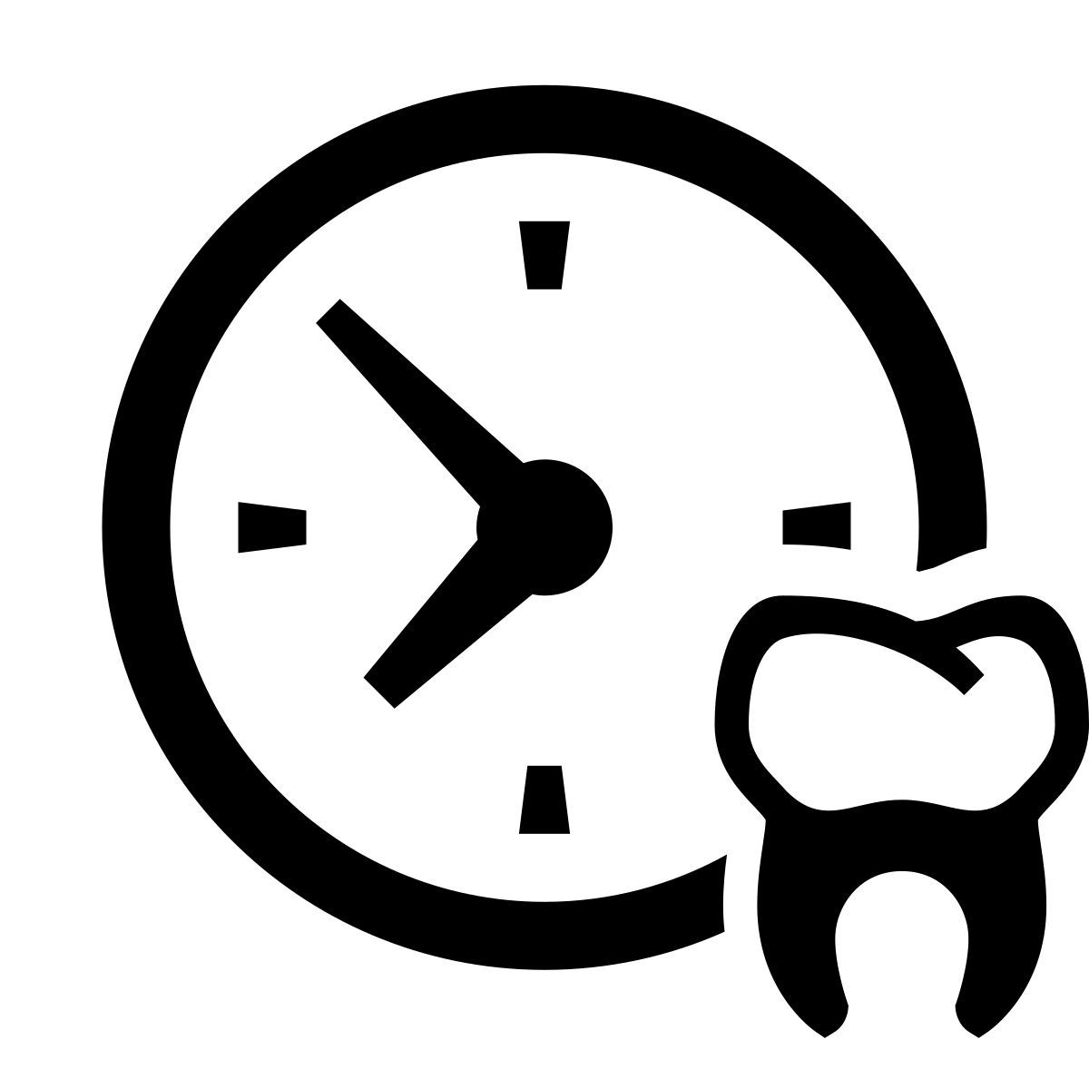 glyph neue style dentista time icon