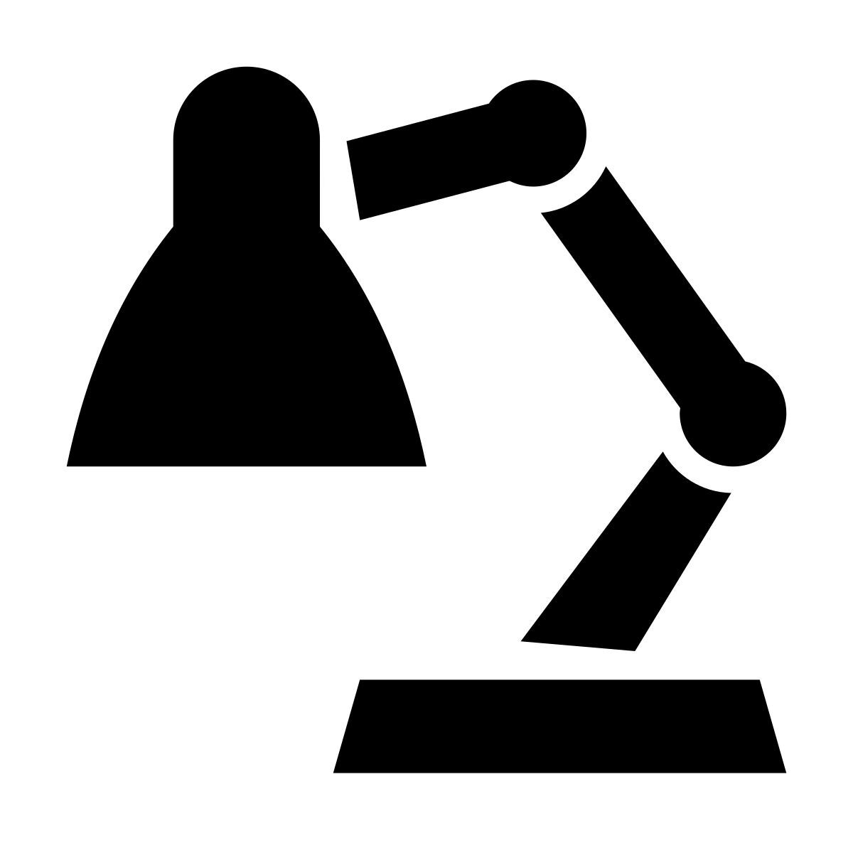 glyph neue style lâmpada de mesa icon