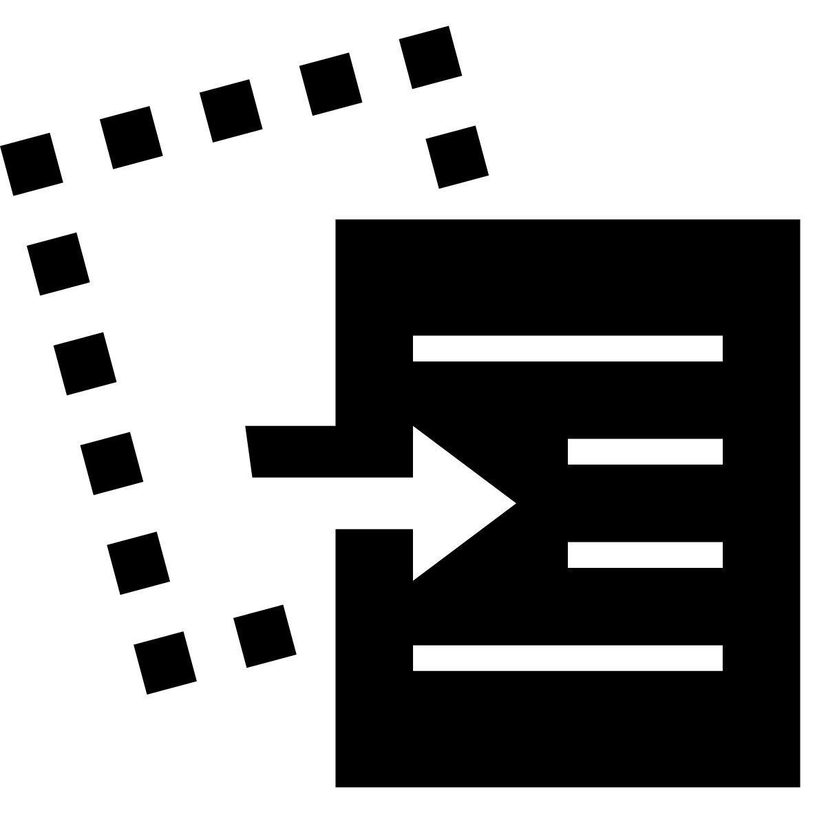 icona allinea automaticamente l'immagine glyph neue stile