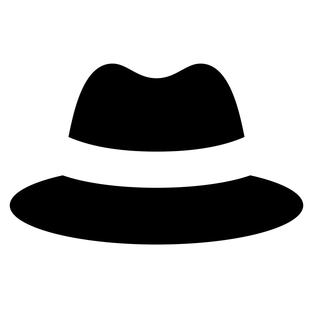 glyph neue style detektivhut icon