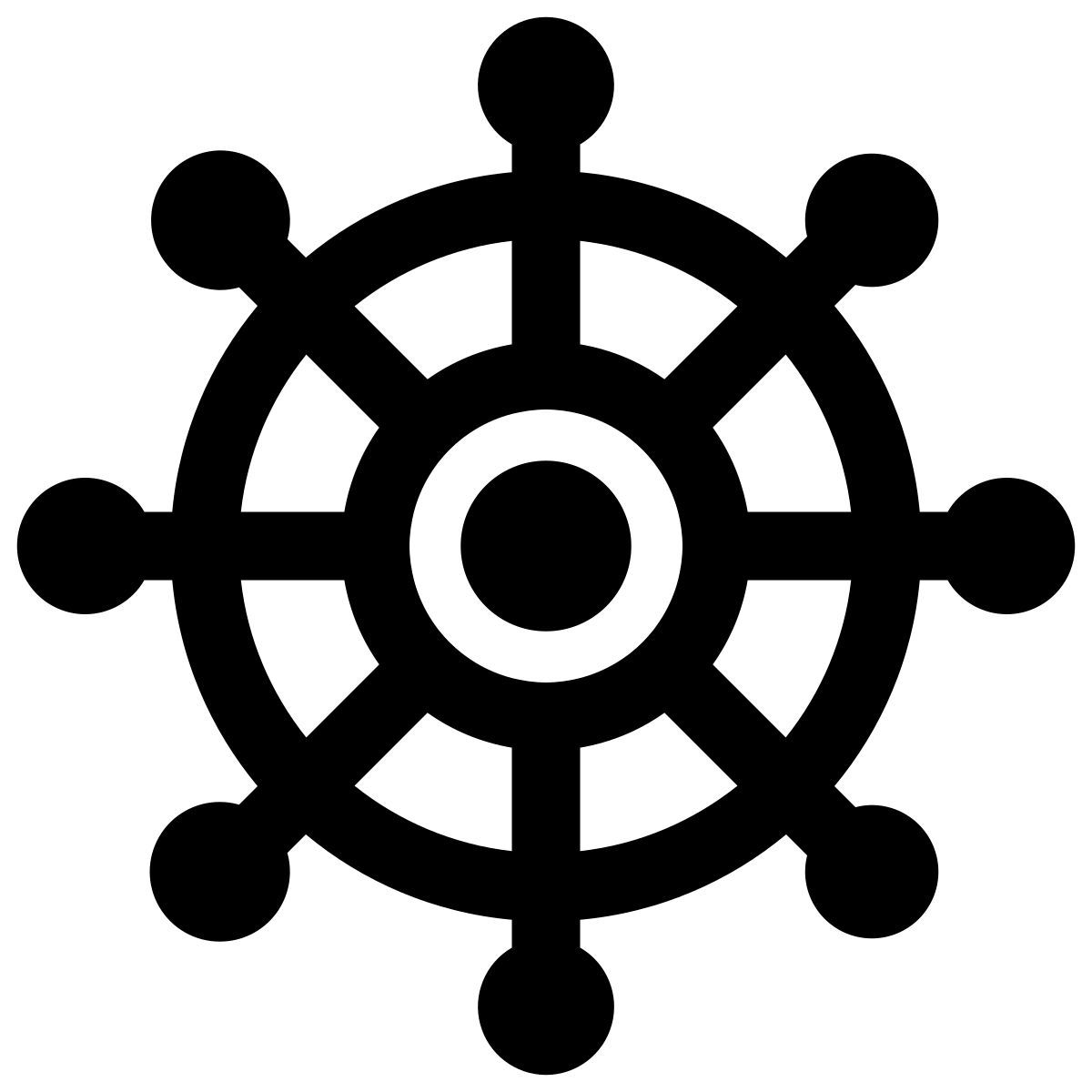 glyph neue style dharmachakra icon