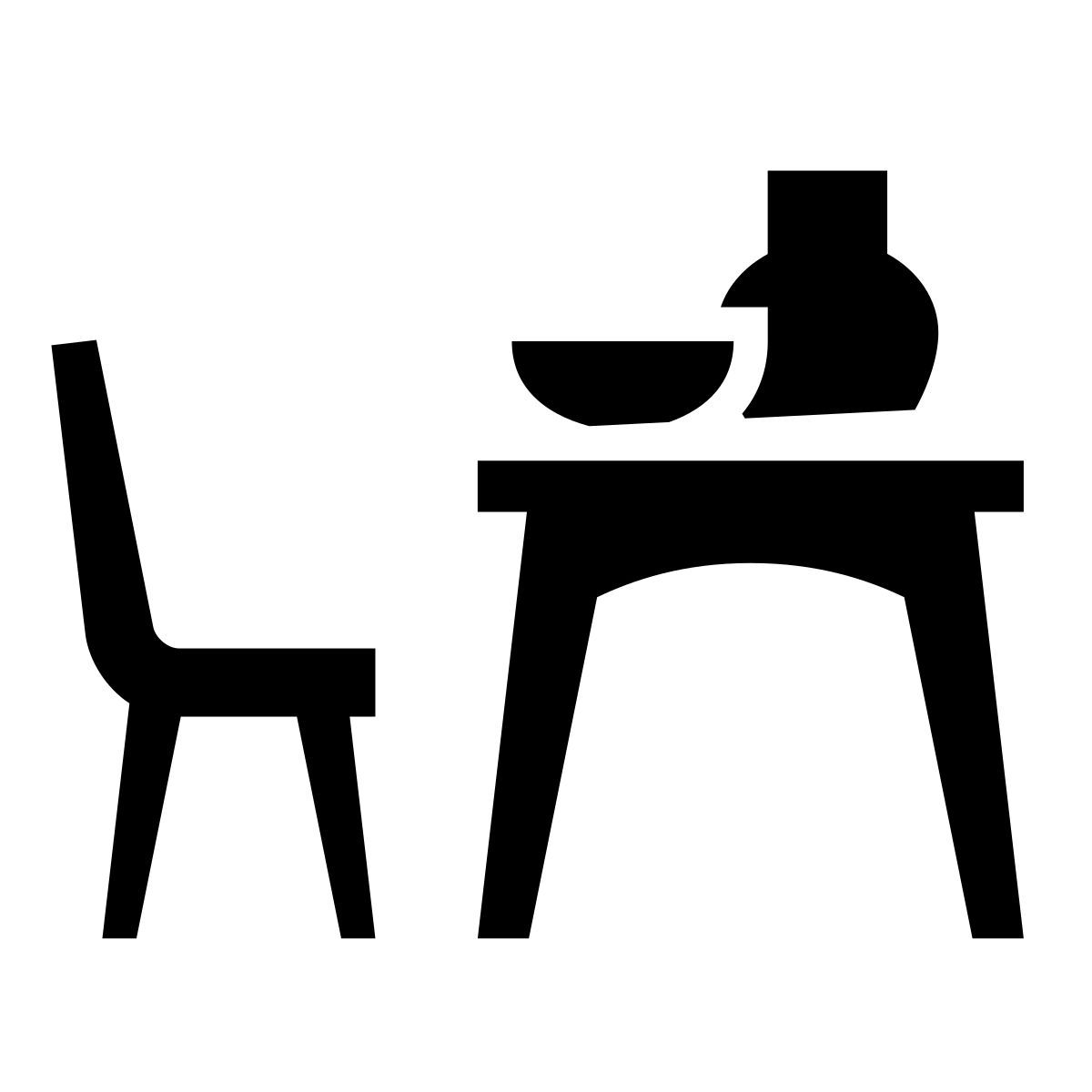 glyph neue style dining room icon
