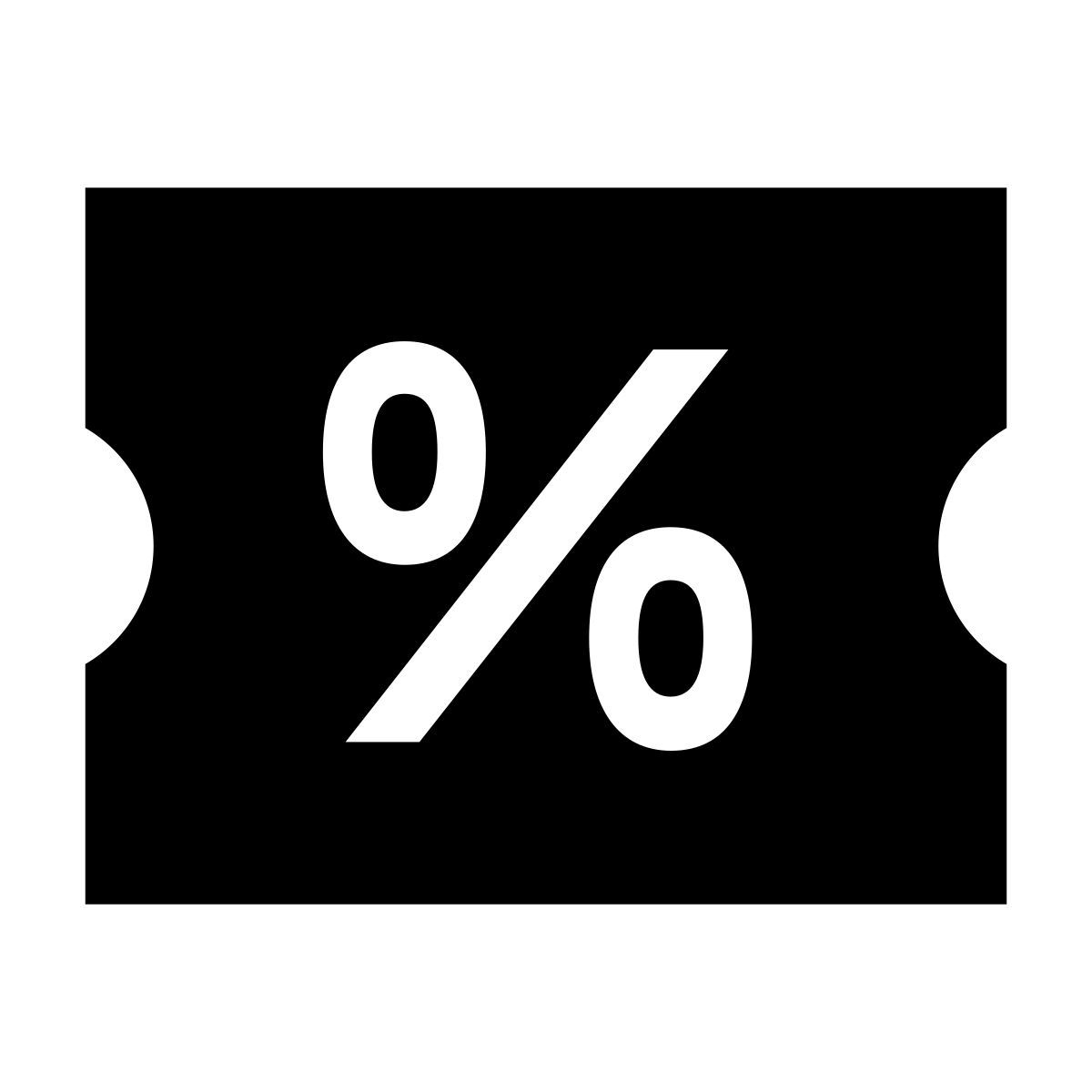 glyph neue style rabattgutschein icon