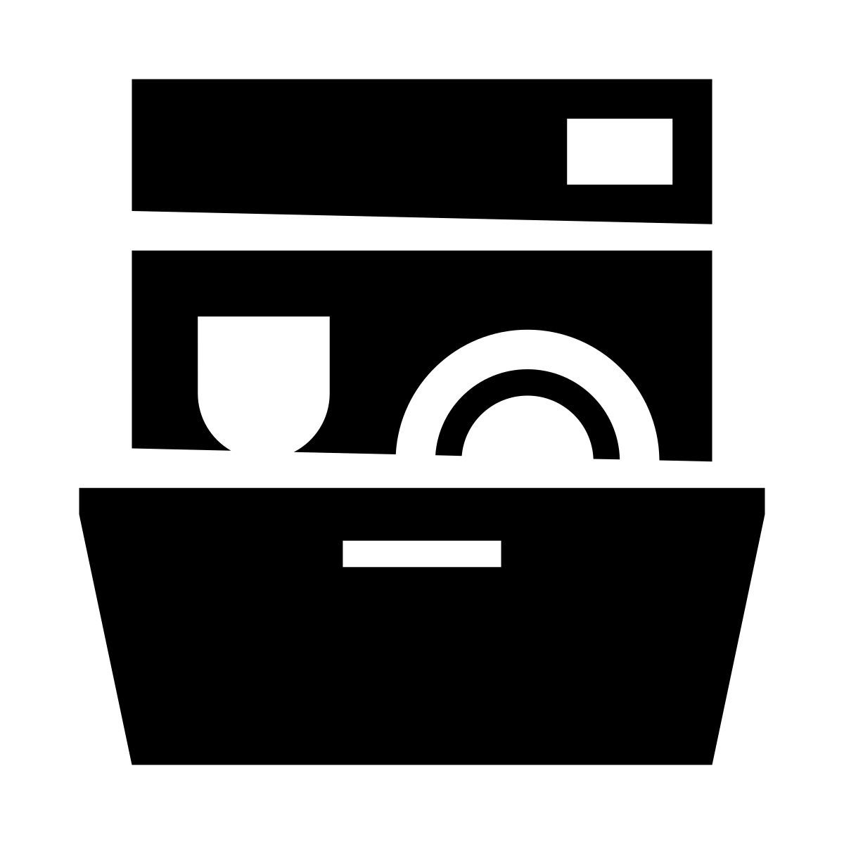 glyph neue style dishwasher icon