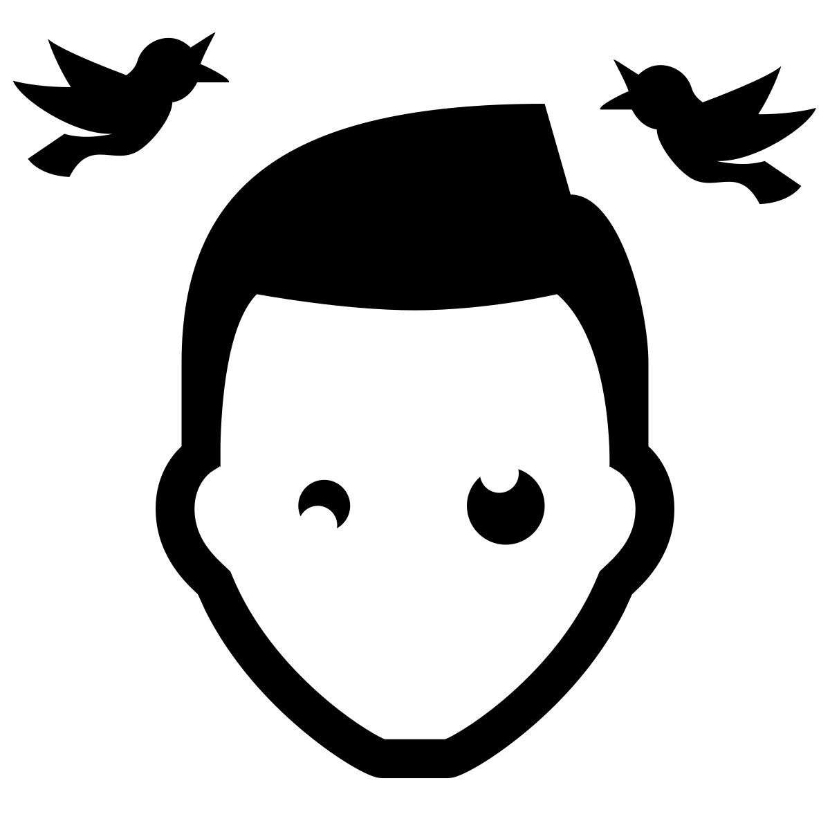 glyph neue style verwirrte person 2 icon