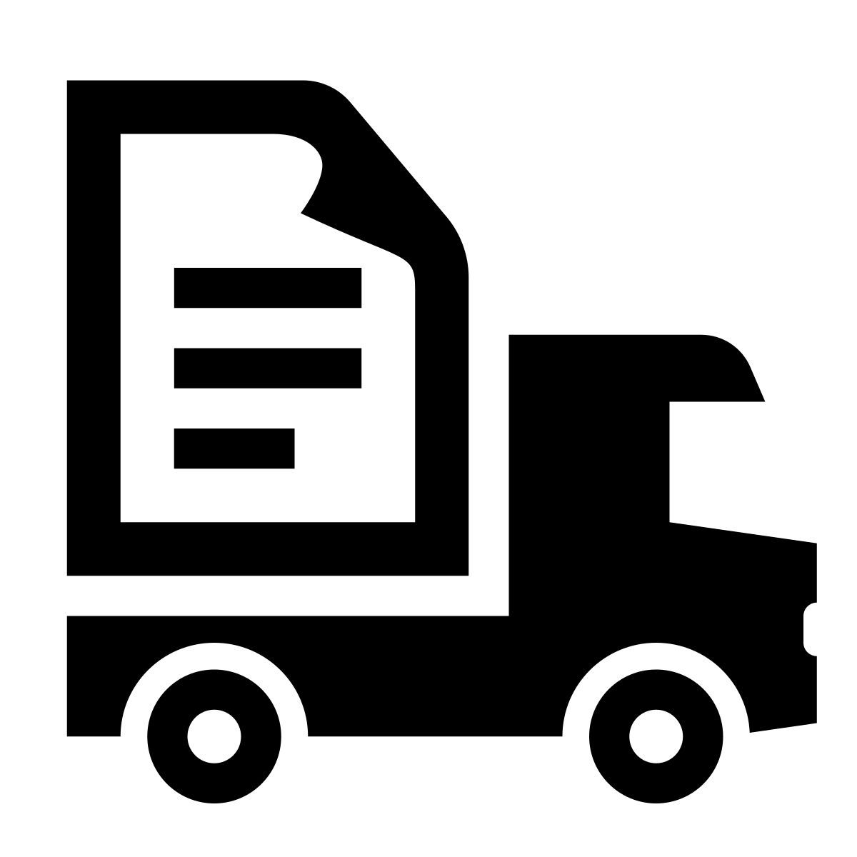 glyph neue style entrega de documento icon