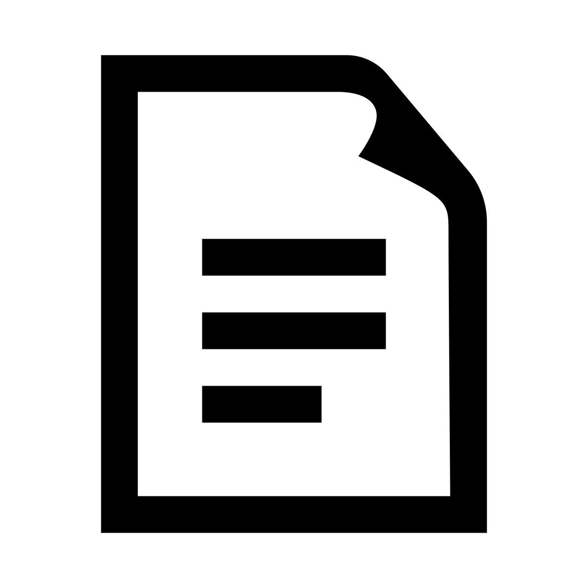 glyph neue style document icon