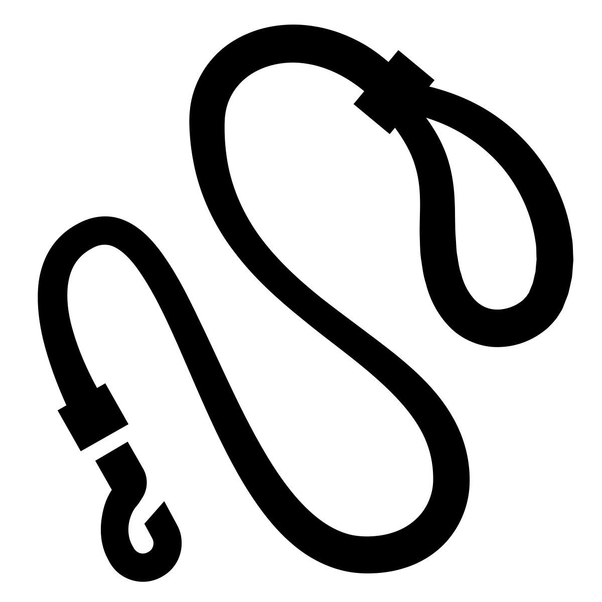 glyph neue style dog leash icon