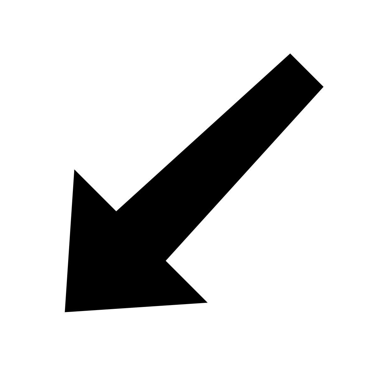 glyph neue style 왼쪽 아래로 icon