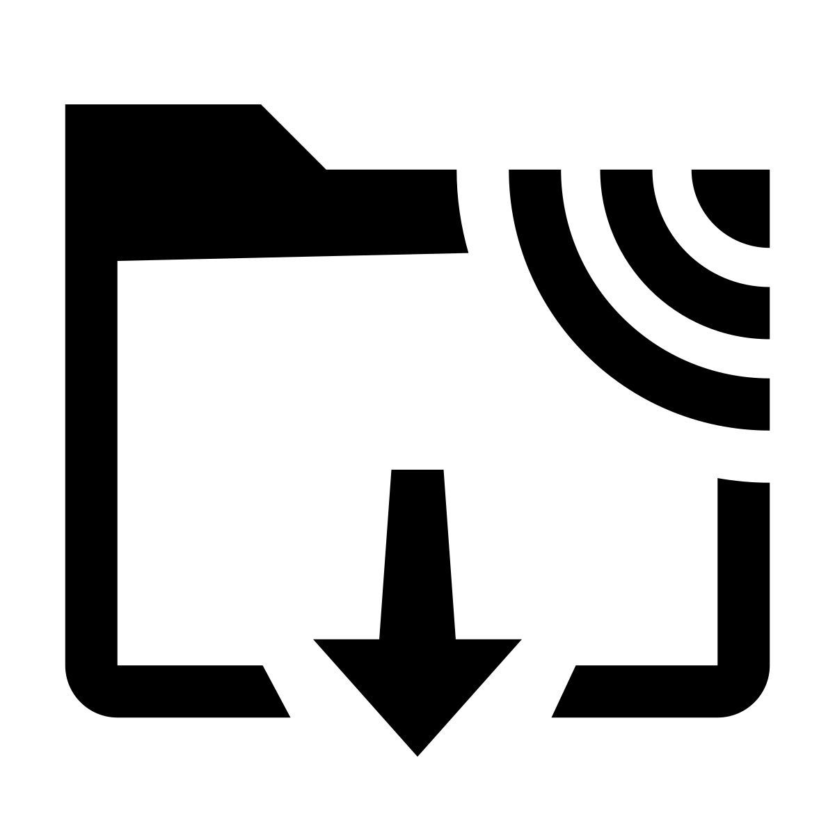 glyph neue style download do ftp icon