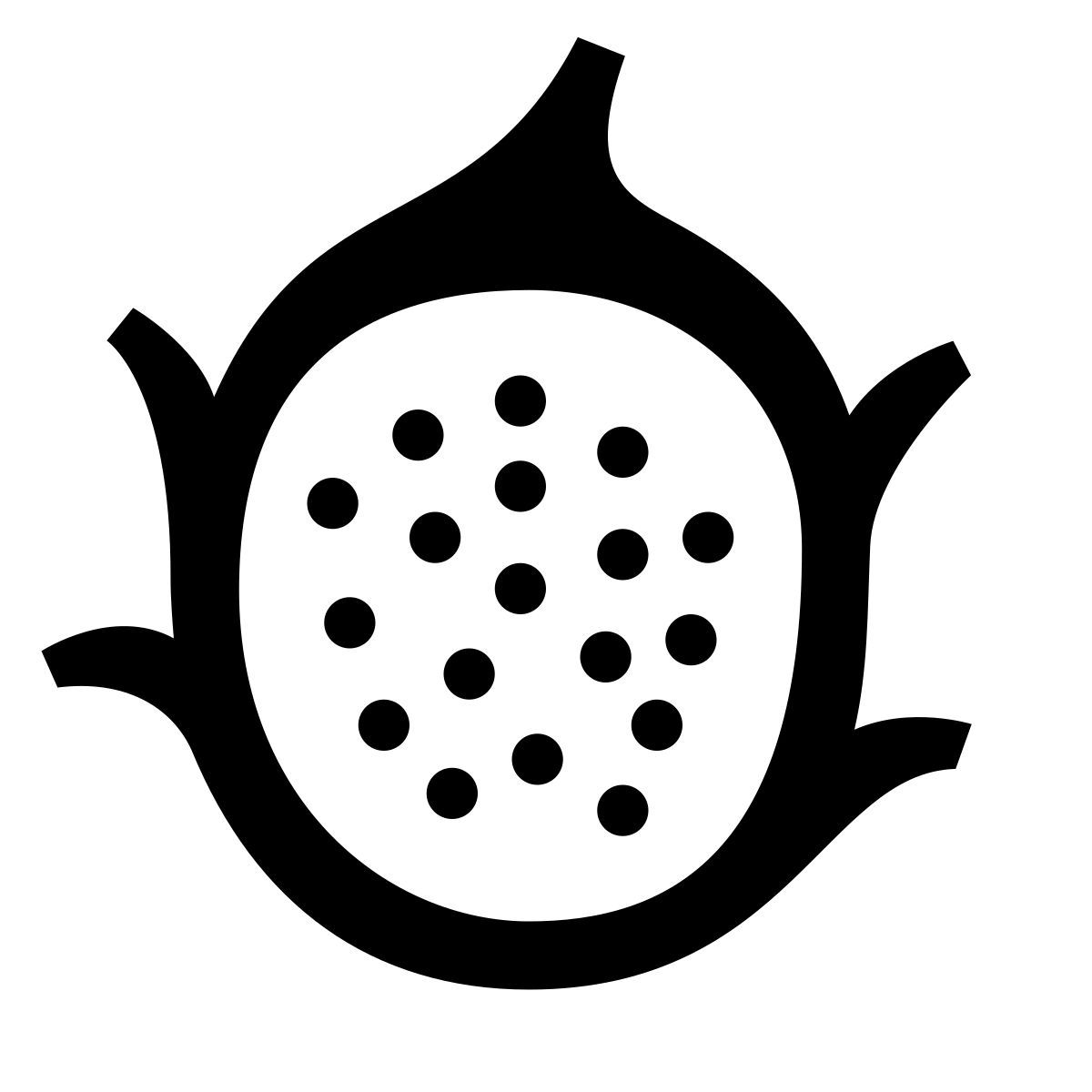 glyph neue style dragon fruit icon