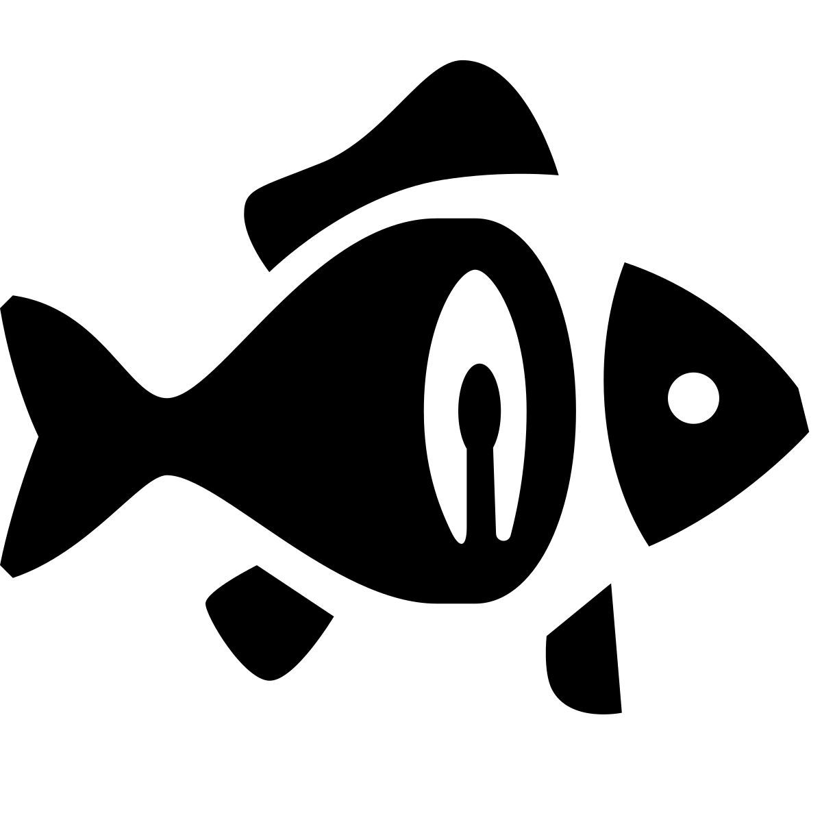 glyph neue style fish vestido icon