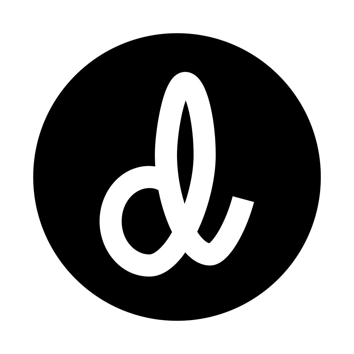 glyph neue style logo de dribble icon