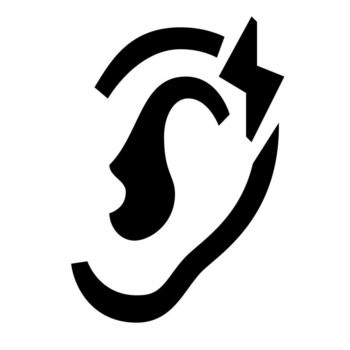glyph neue style ear ache icon