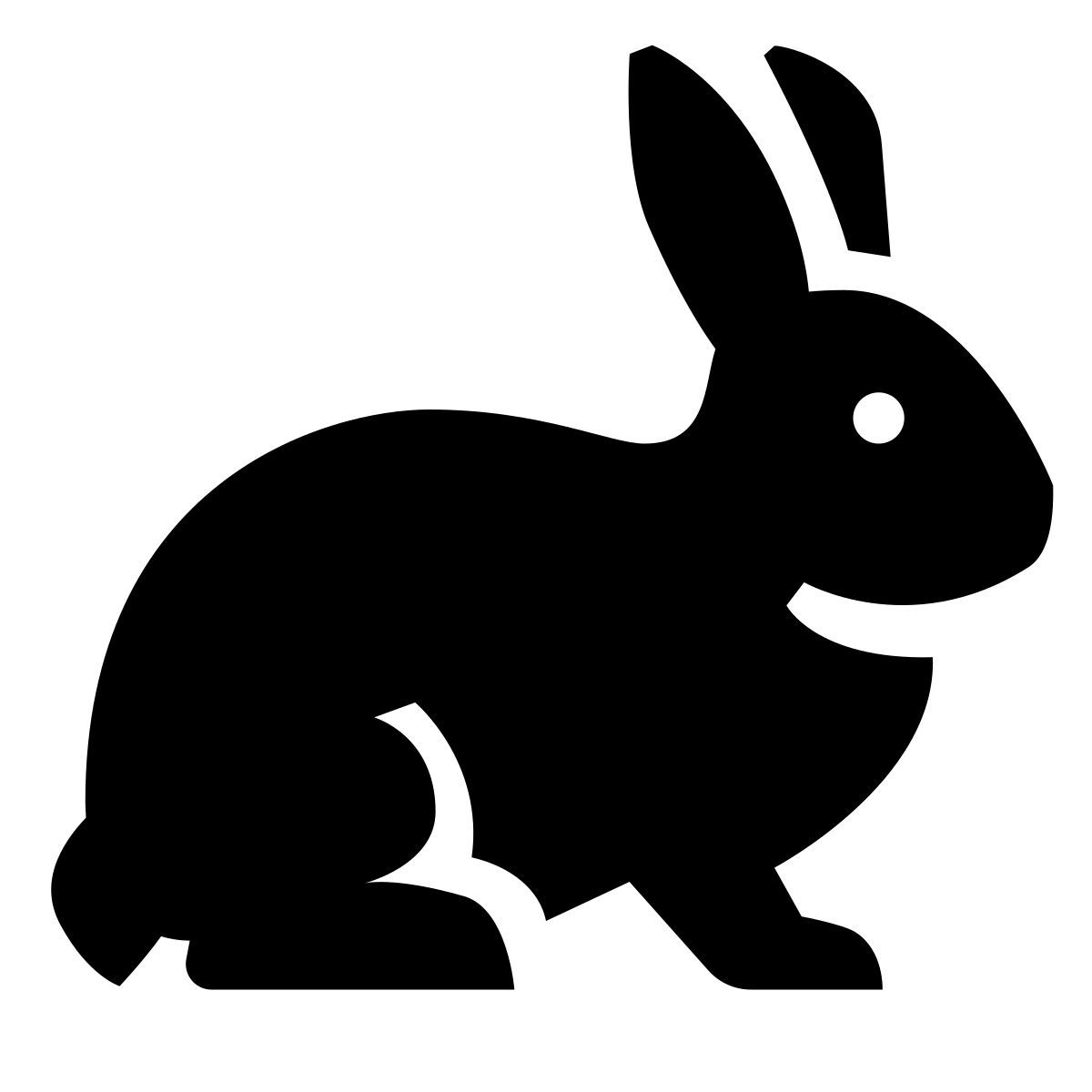 glyph neue style пасхальный кролик icon
