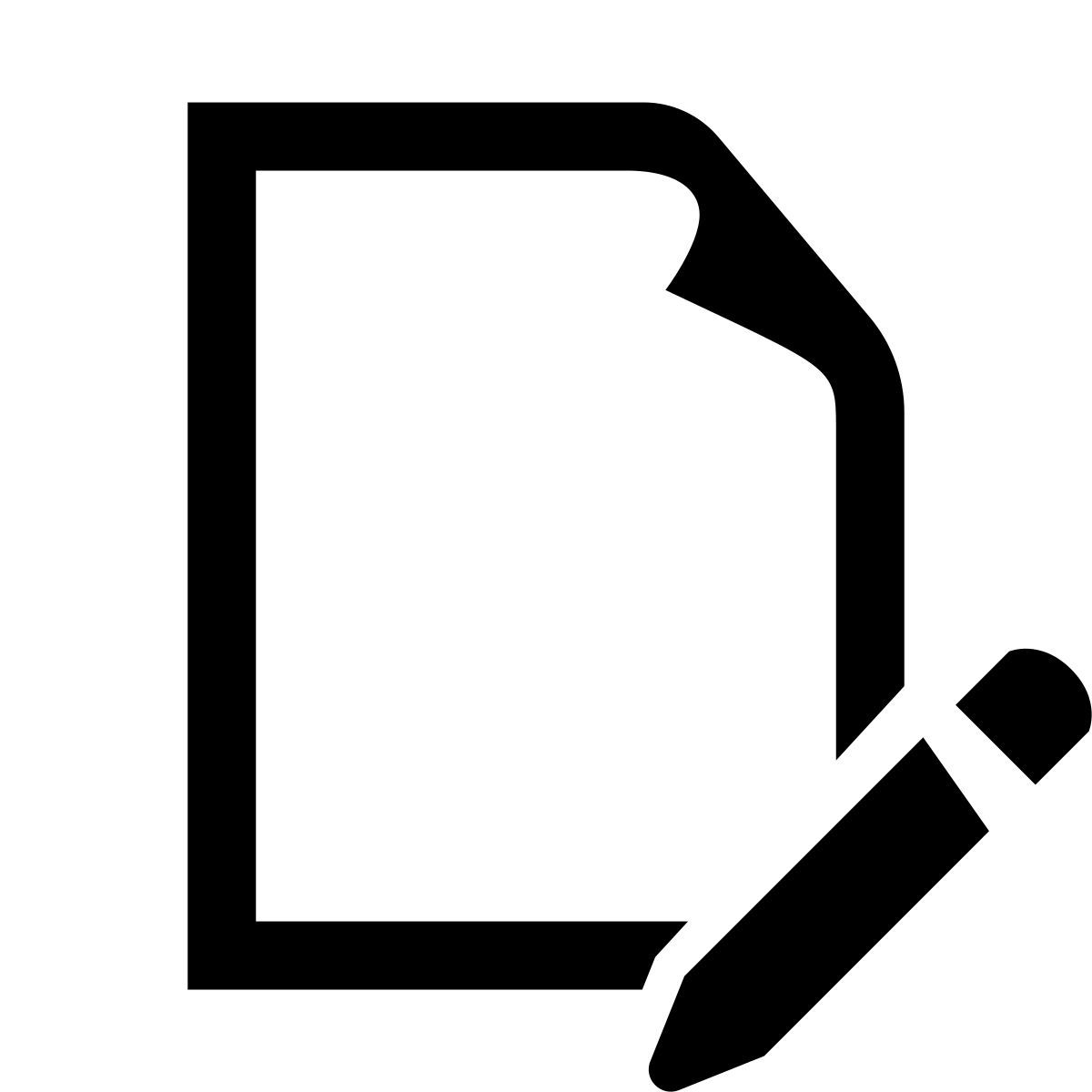 glyph neue style edit file icon